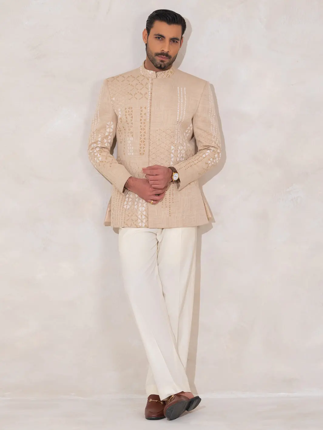 Beige Formal Prince Coat - Al-Pcs-084 1
