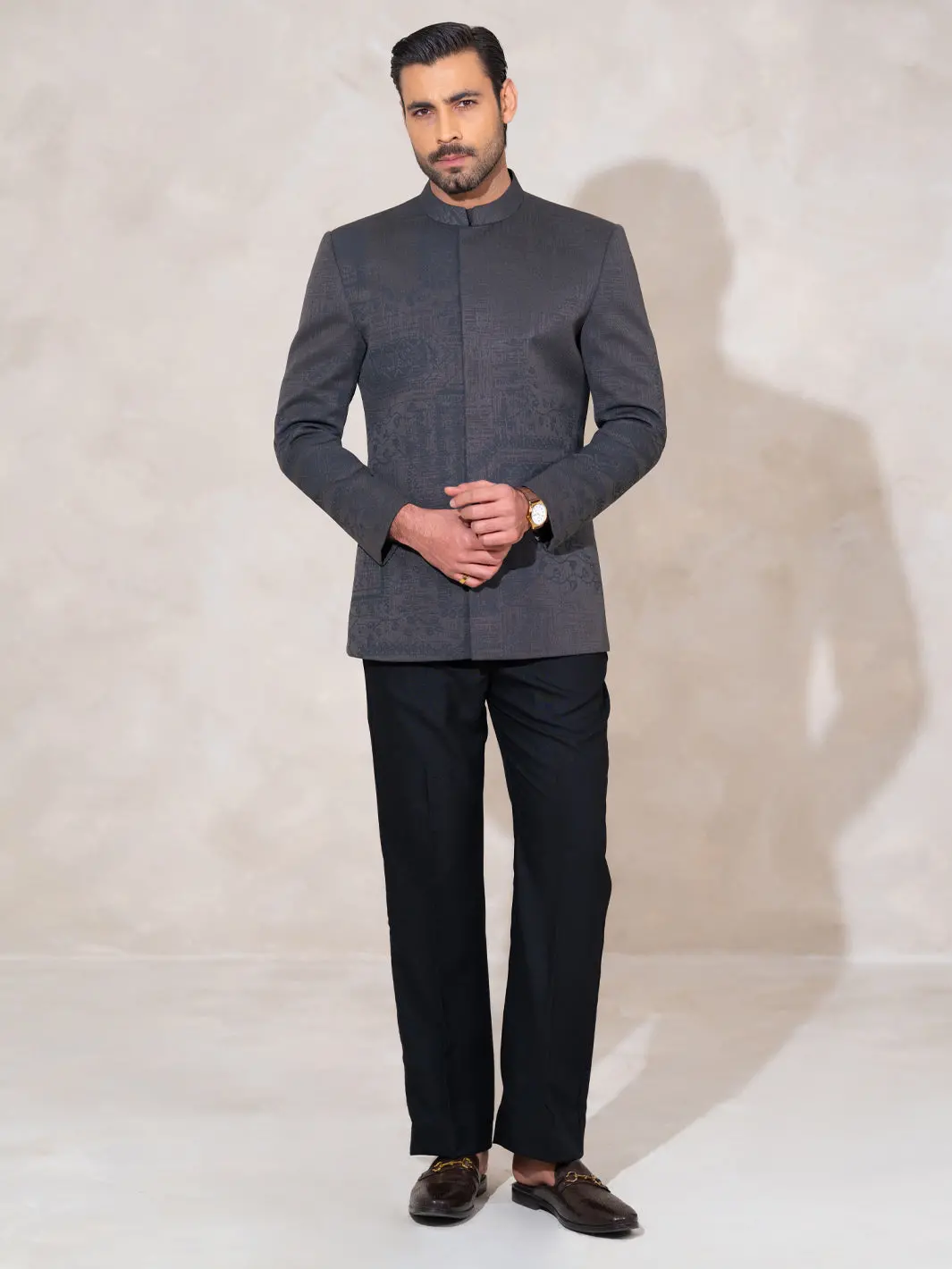 Charcoal Grey Formal Prince Coat - Al-Pcs-086 1