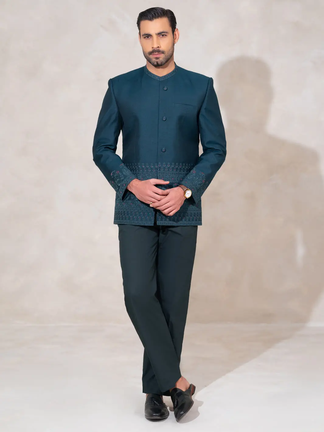 Teal Formal Prince Coat - Al-Pcs-093 1