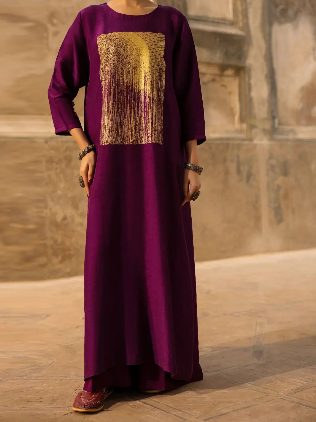 Purple Raw Silk Formal 2Pc Stitched - Al-Ss-Ls-Lks-592 1