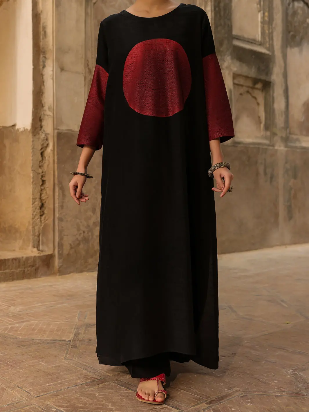 Black Raw Silk Formal 2Pc Stitched - Al-Ss-Ls-Lks-595 1