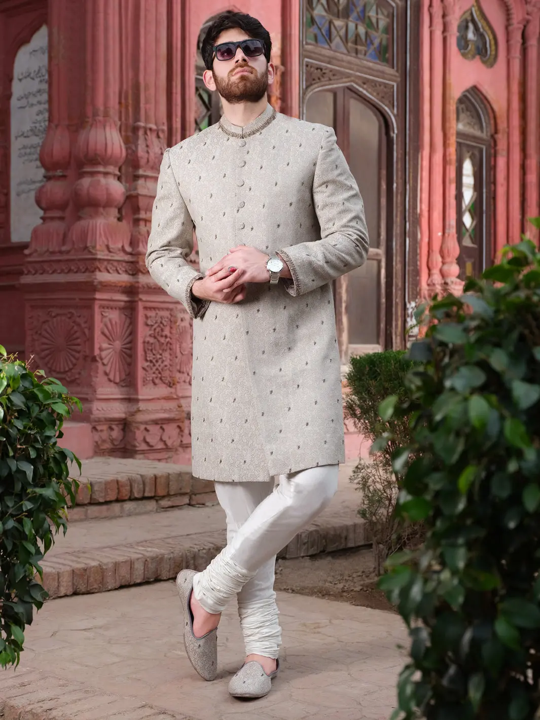 Grey Men Sherwani - Al-Sw-104 1