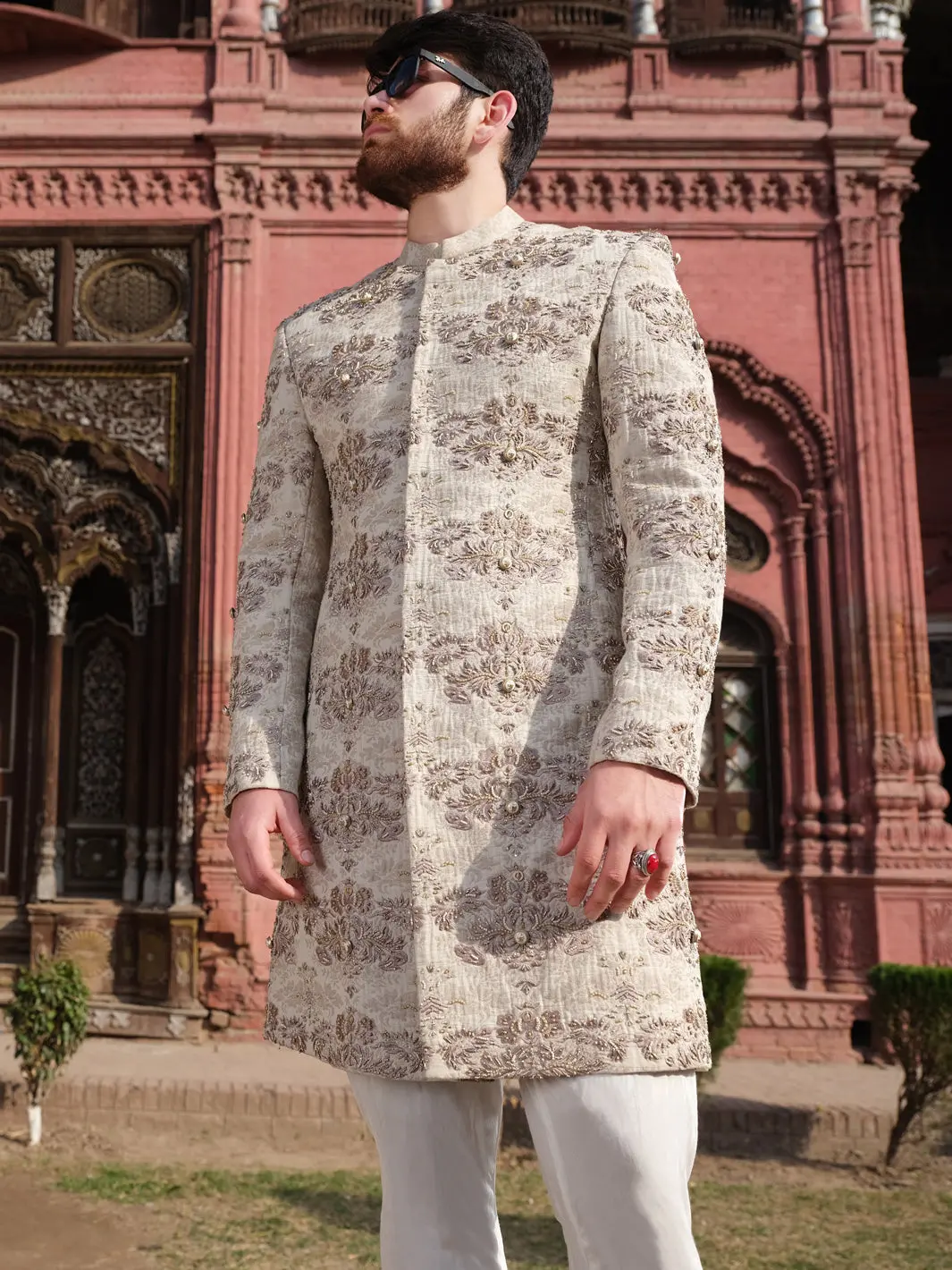 Beige Men Sherwani - Al-Sw-109 1
