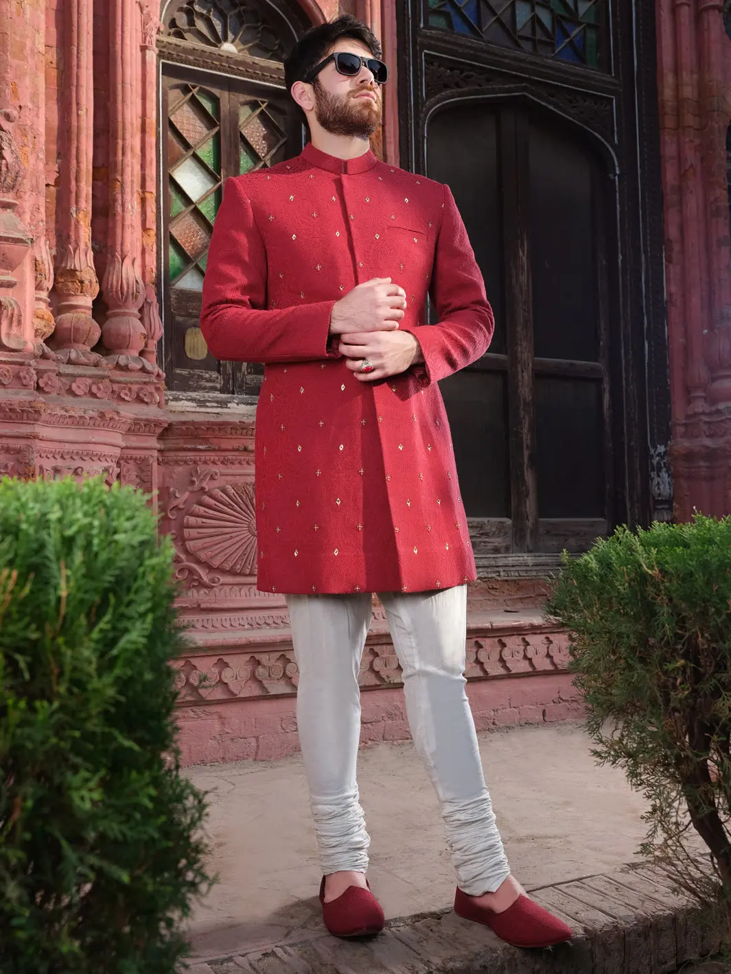 Red Men Sherwani - Al-Sw-110 1