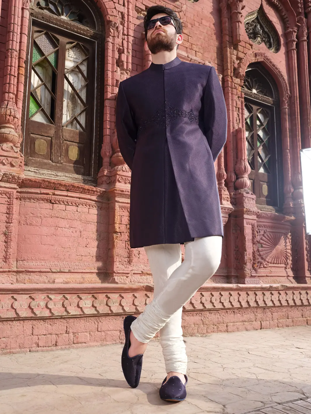 Blue Men Sherwani - Al-Sw-113 1