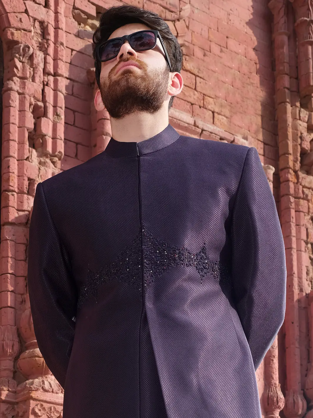 Blue Men Sherwani - Al-Sw-113 2