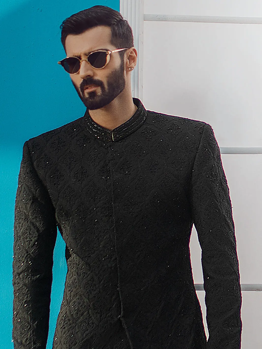 Black Men Sherwani - Al-Sw-120 2