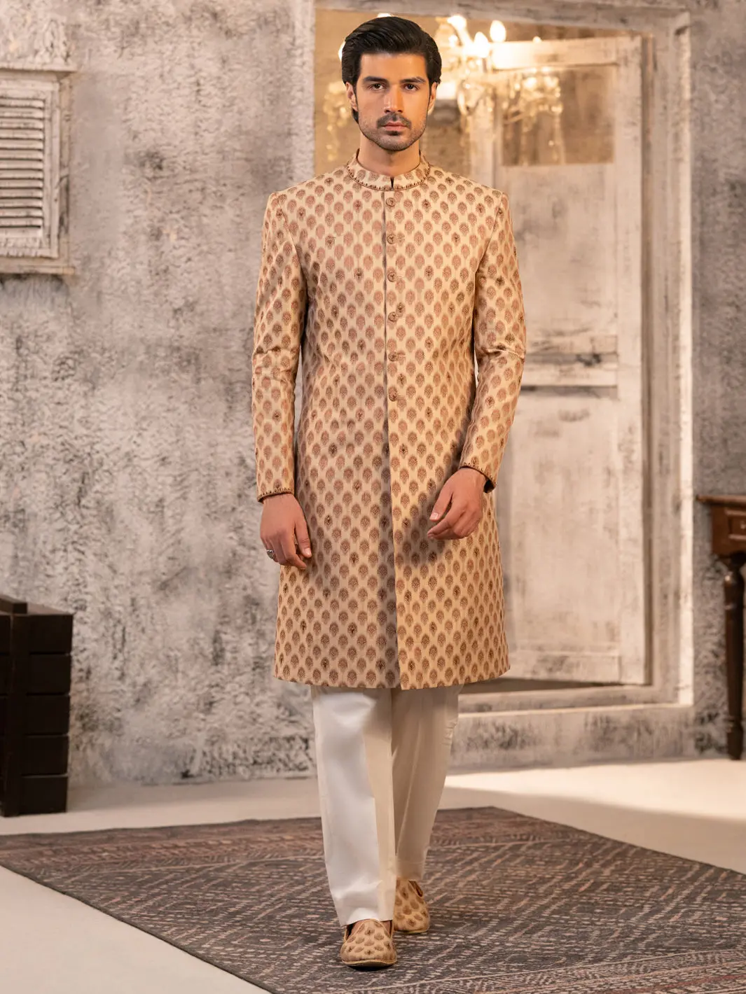 Beige Formal Sherwani - Al-Sw-160 1