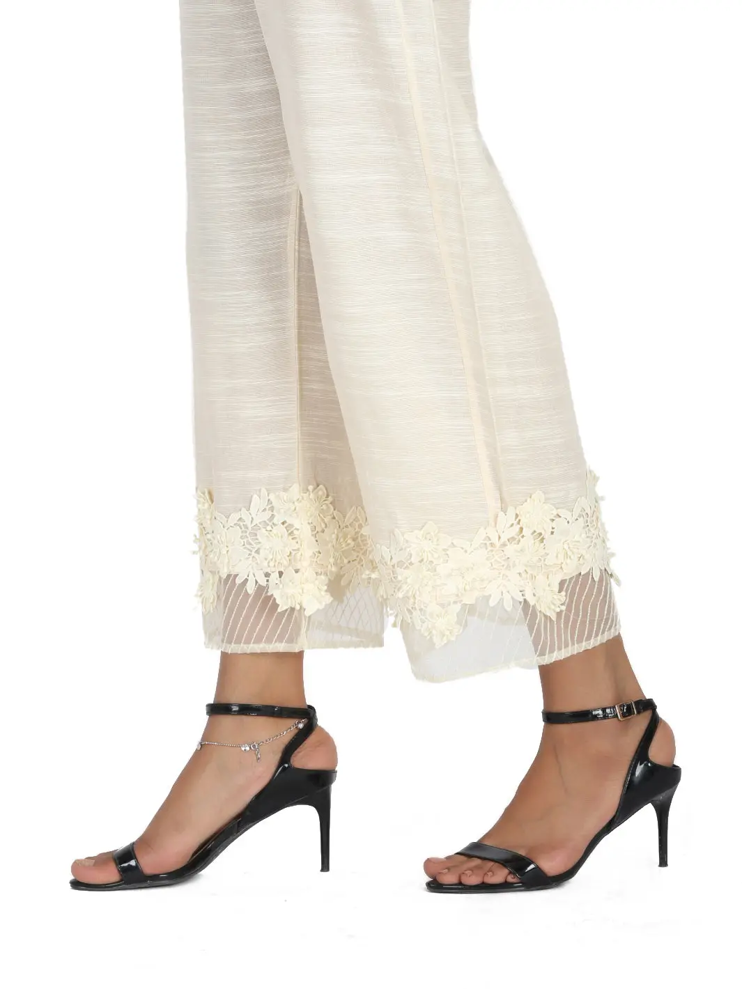 Off White Organza Trouser - Al-T-428B 1