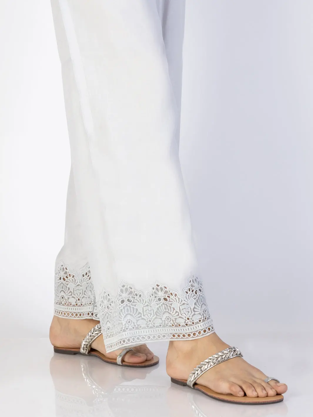 Grey Maple Silk Trousers - Al-T-694 1