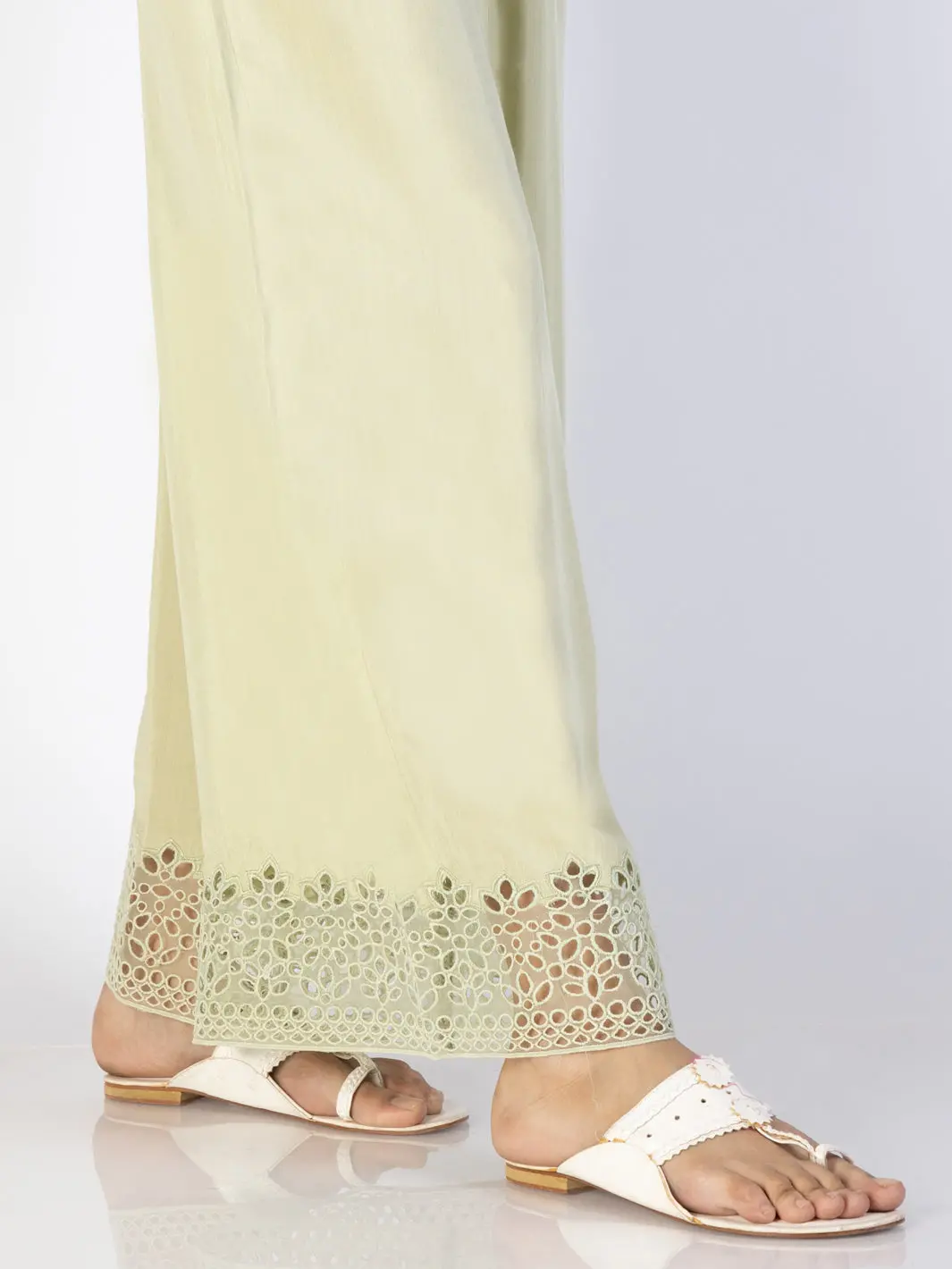 Pista Green Maple Silk Trousers - Al-T-696 1