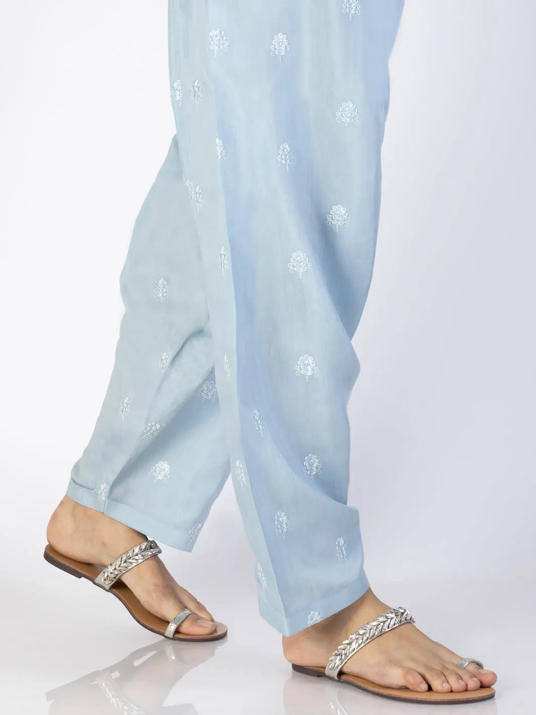 Ice Blue Viscose Trousers - Al-T-700 1