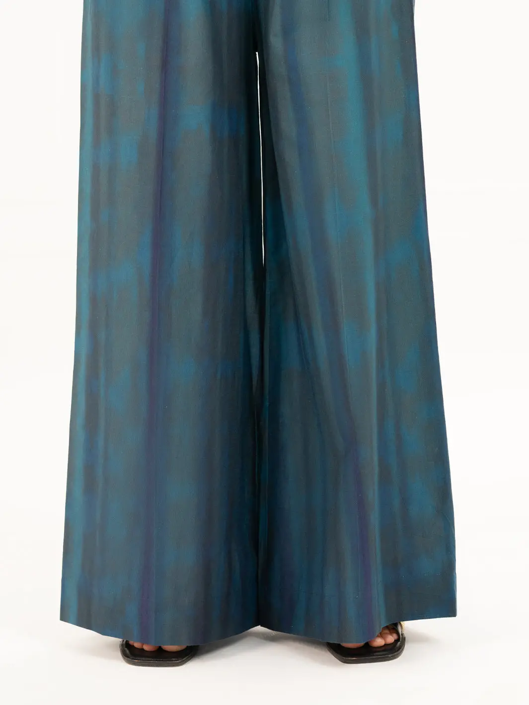 Teal Cambric Casual Trousers - Al-T-Sp-769 1