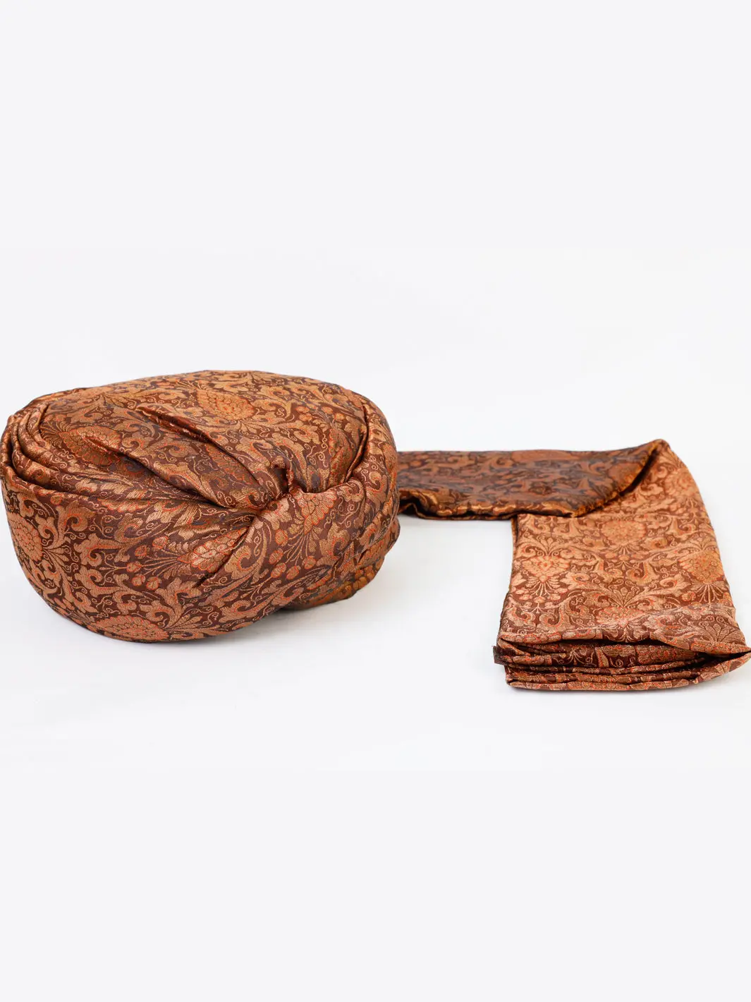 Brown Jamawar Turban - Al-Tb-066 1