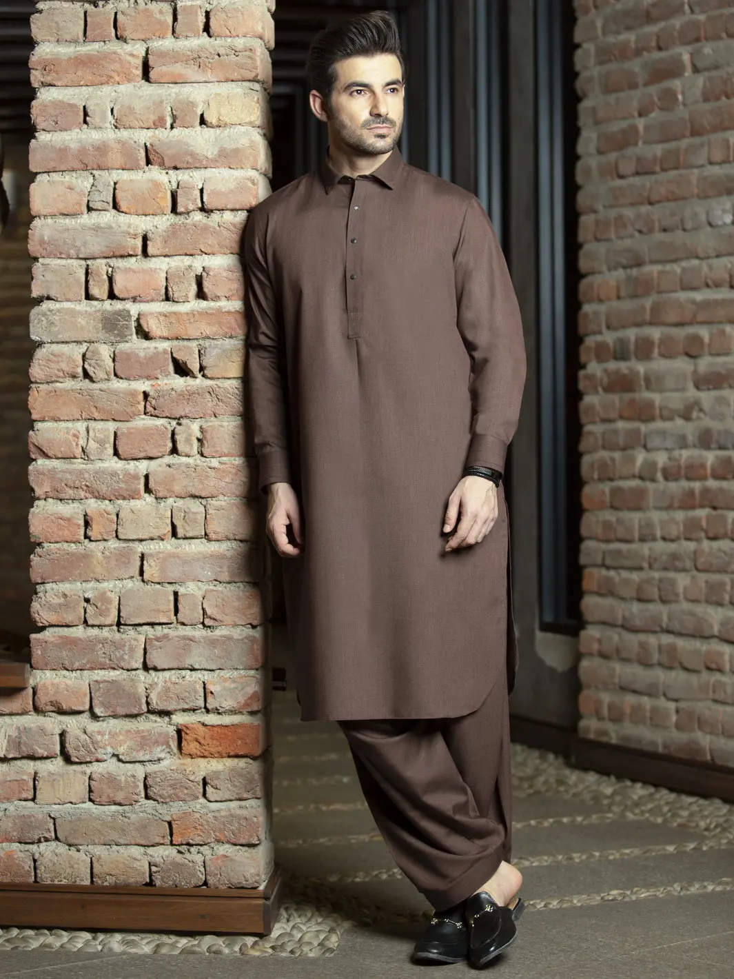 Brown Kameez Shalwar - Alwa-Ks-260 1