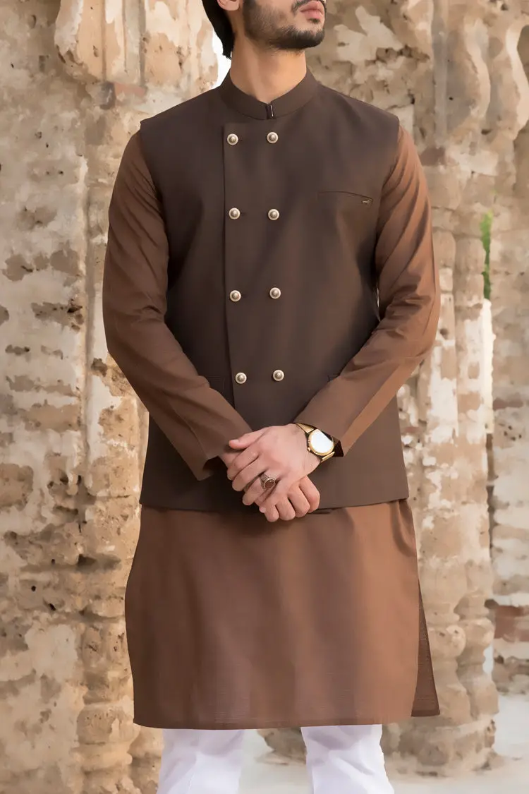 Brown Suiting Waistcoat - Wc-266 1