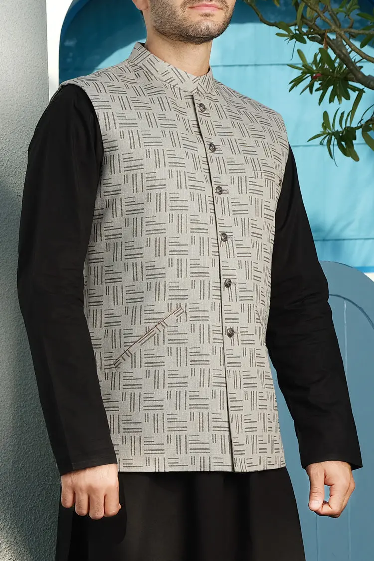 Ash Grey Suiting Waistcoat - Al-Wc-287 1