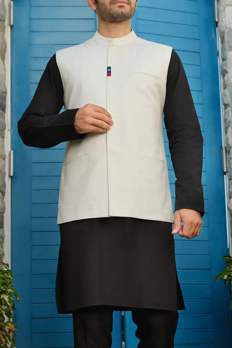 White Blended Waistcoat - Al-Wc-291 1