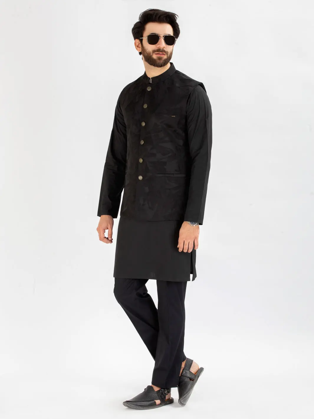 Black Blended Waistcoat - Al-Wc-297-R1 1