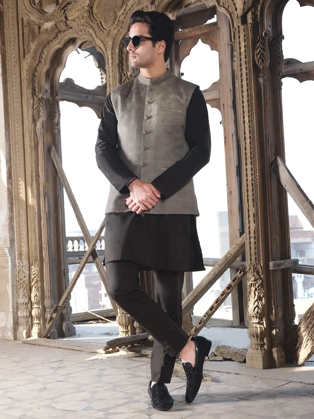 Green Cotton Waistcoat - Al-Wc-308 1
