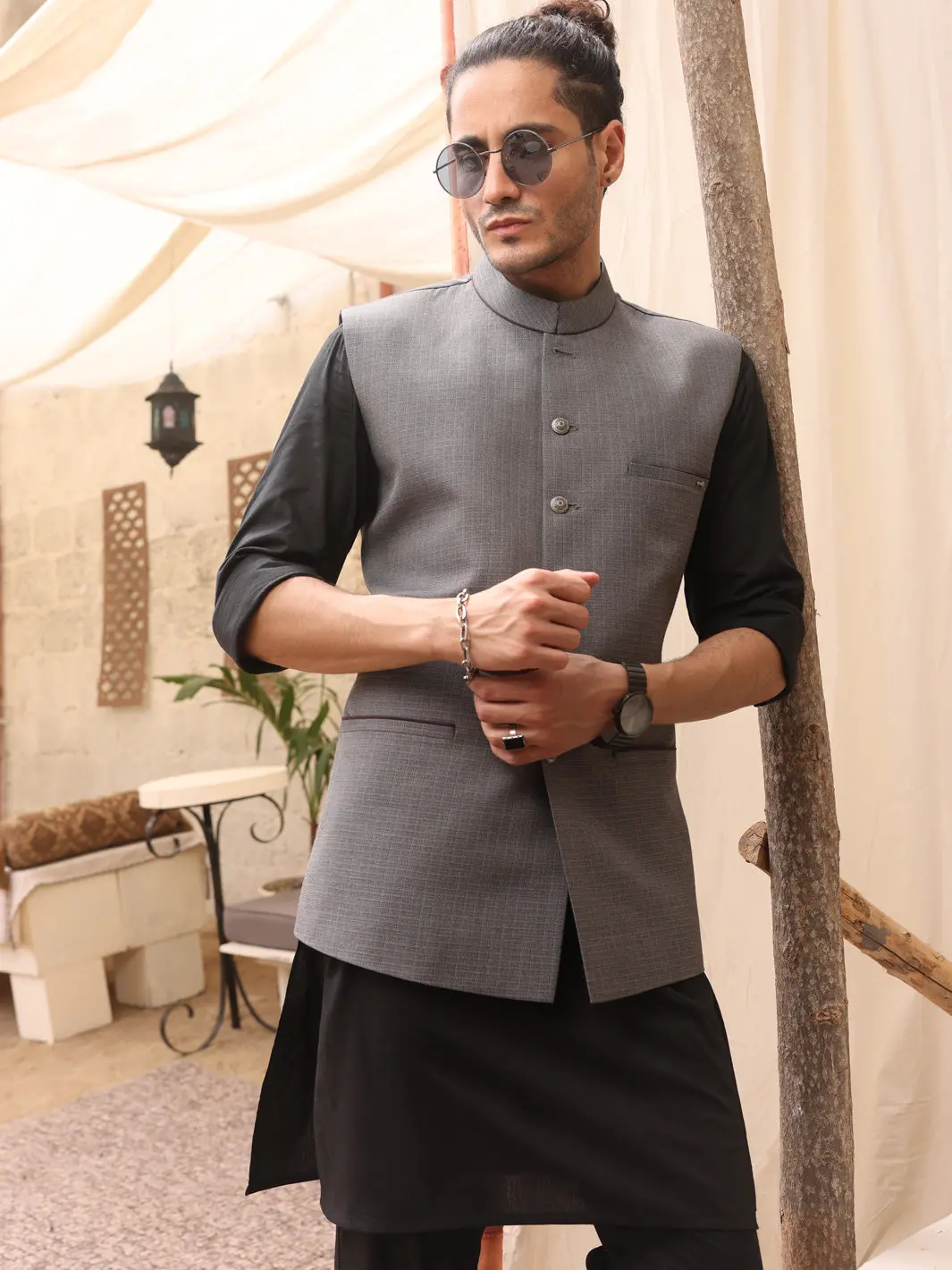 Grey Blended Waistcoat - Al-Wc-367 1
