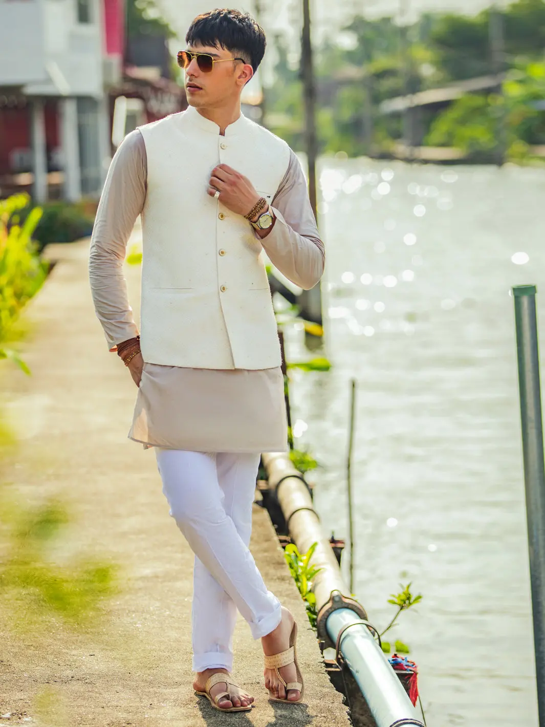White Blended Waistcoat - Al-Wc-524 1