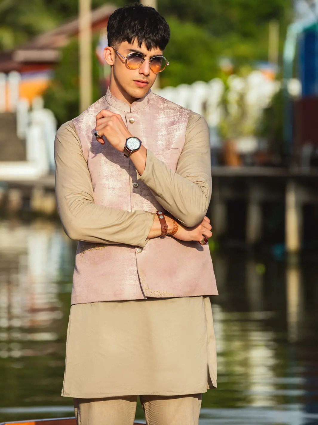 Tea Pink Blended Waistcoat - Al-Wc-531 1
