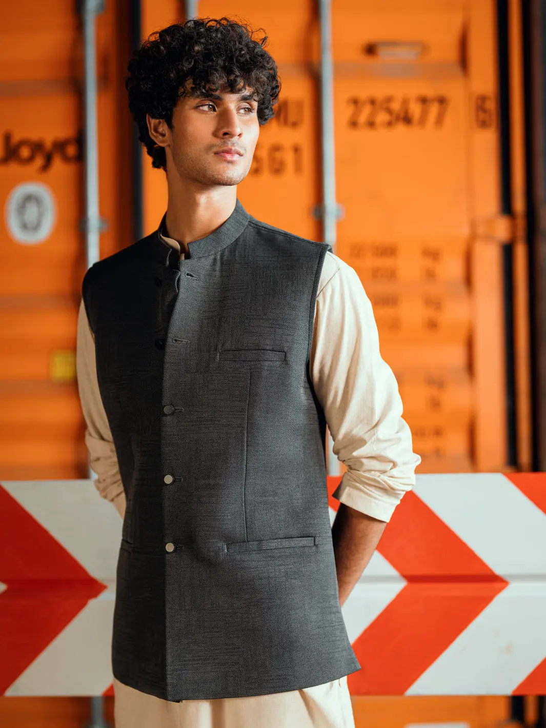 Charcoal Grey Waistcoat - Al-Wc-597 1