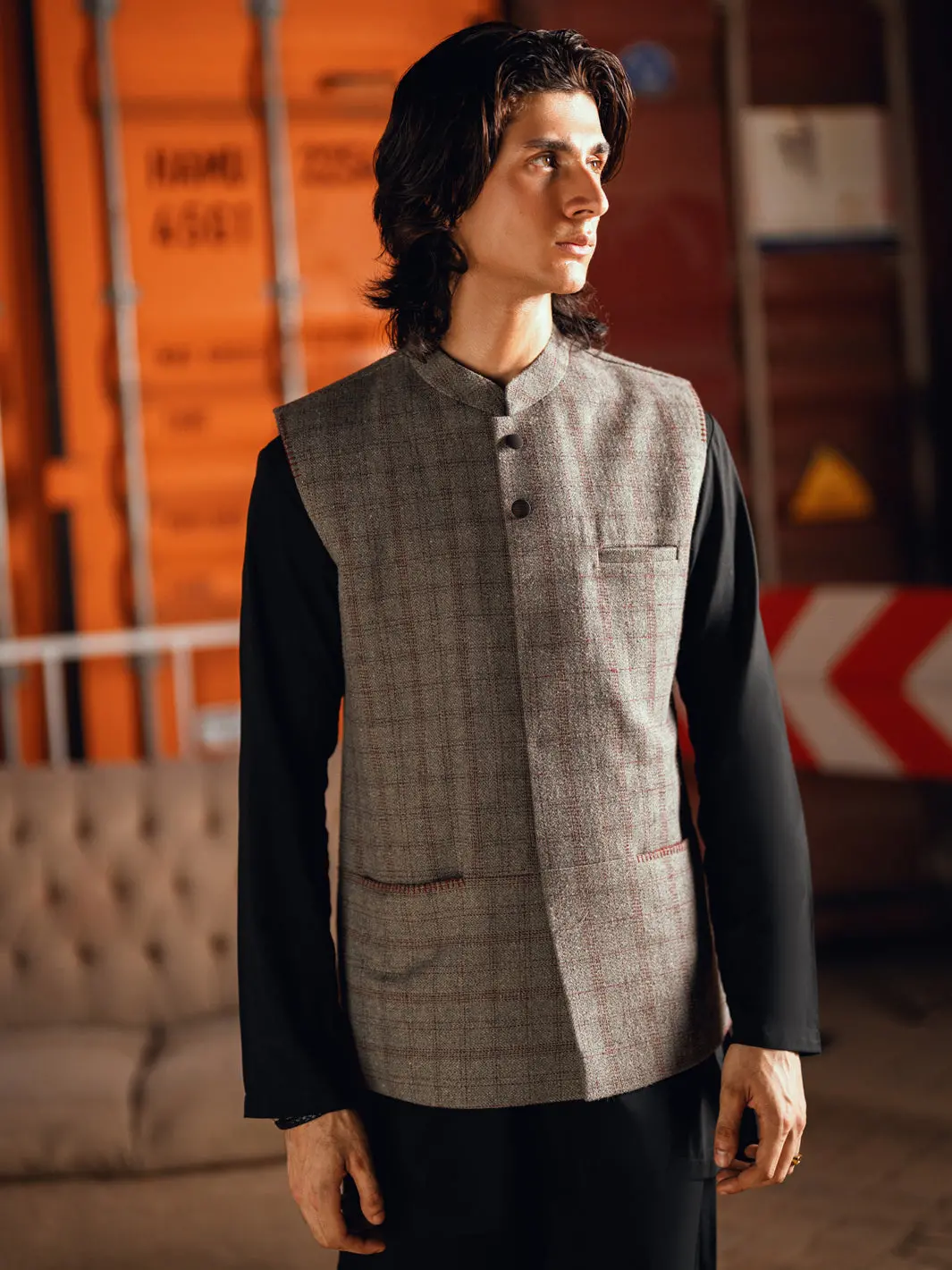 Grey Formal Waistcoat - Al-Wc-600 1