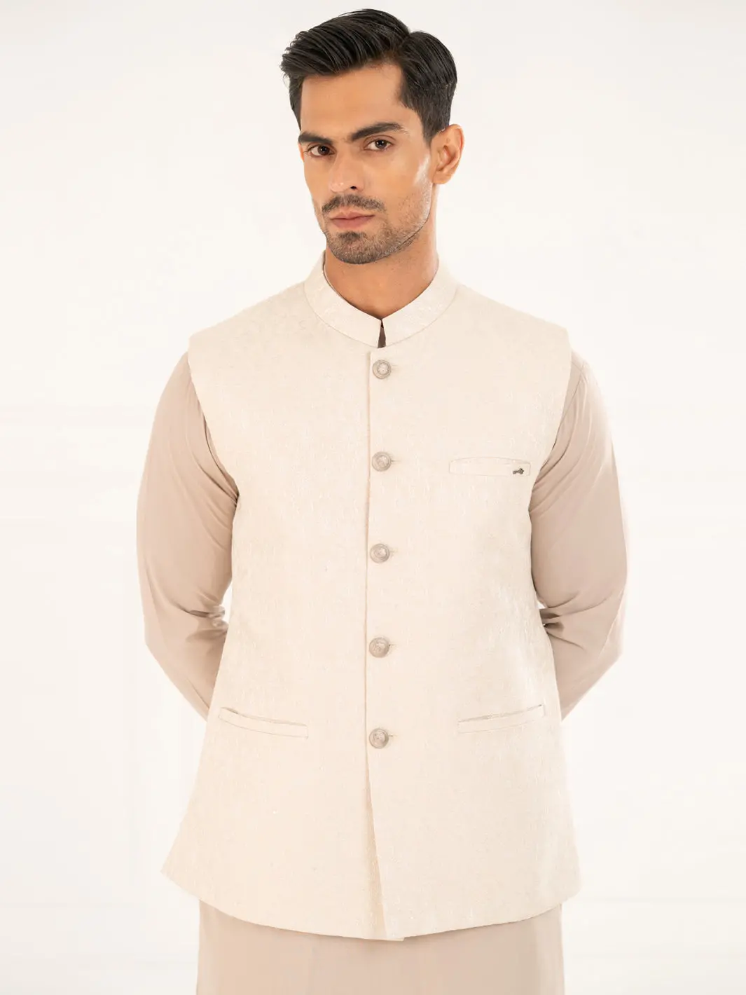 White Formal Waistcoat - Al-Wc-601 1