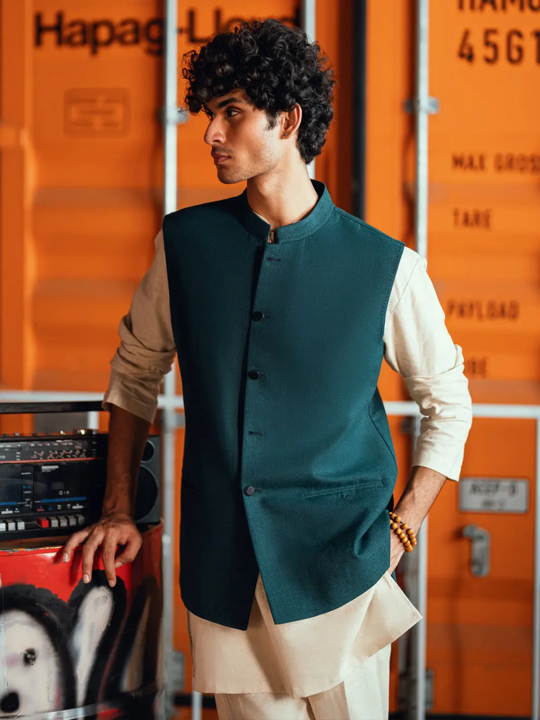 Teal Formal Waistcoat - Al-Wc-604 1