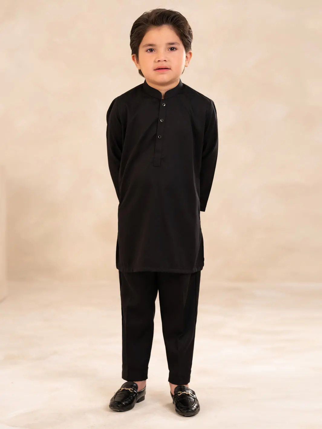 Black Plain Kurta Trousers - Albyet-Kt-014 1