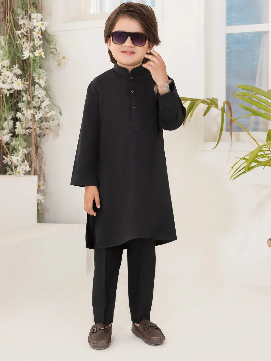 Black Blended Kurta Trouser - Alby-Kt-016 1