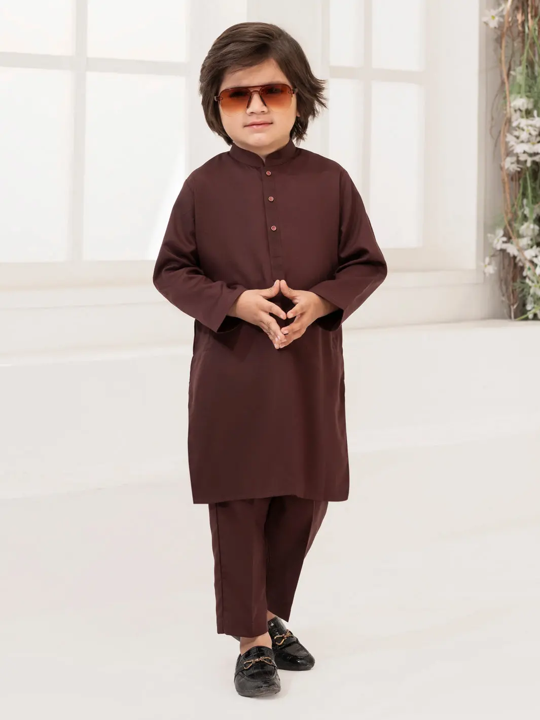 Maroon Blended Kurta Trouser - Alby-Kt-017 1