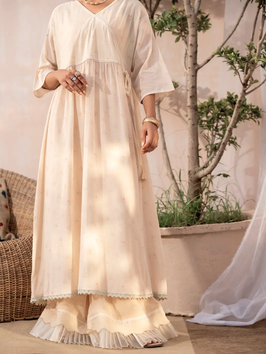 Off White Kurti - Alcr-Lk-1078 1