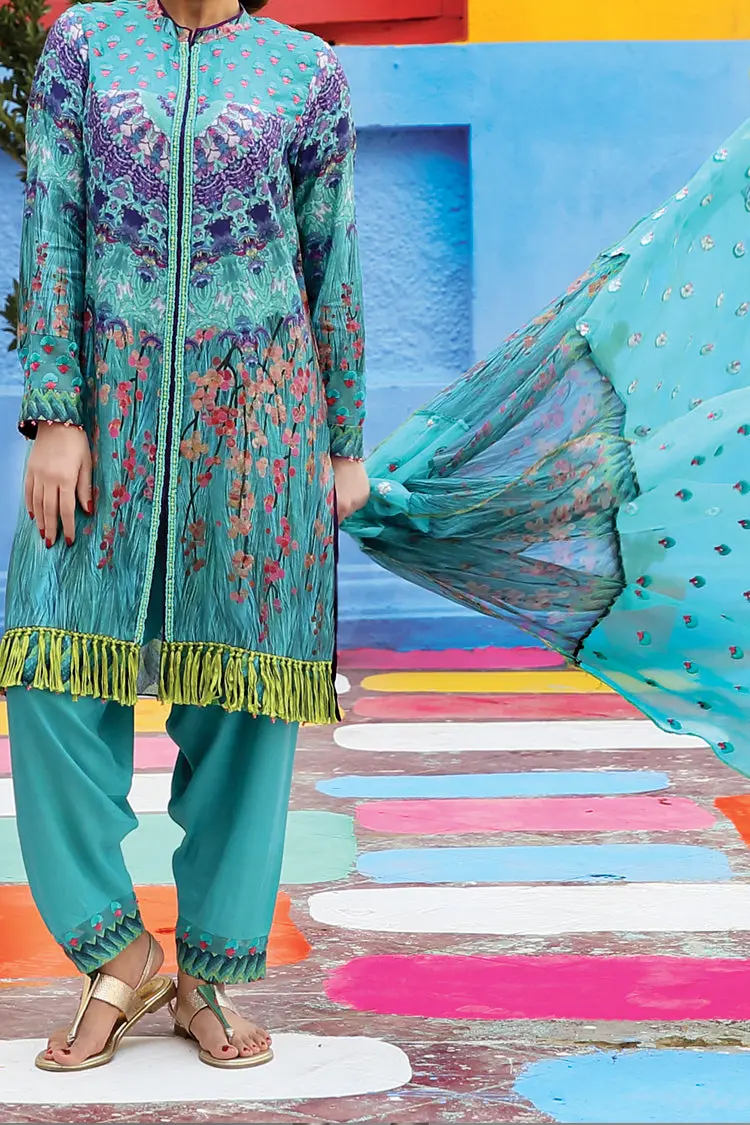 Turquoise 3Pc Stitched - Aldp-060 1