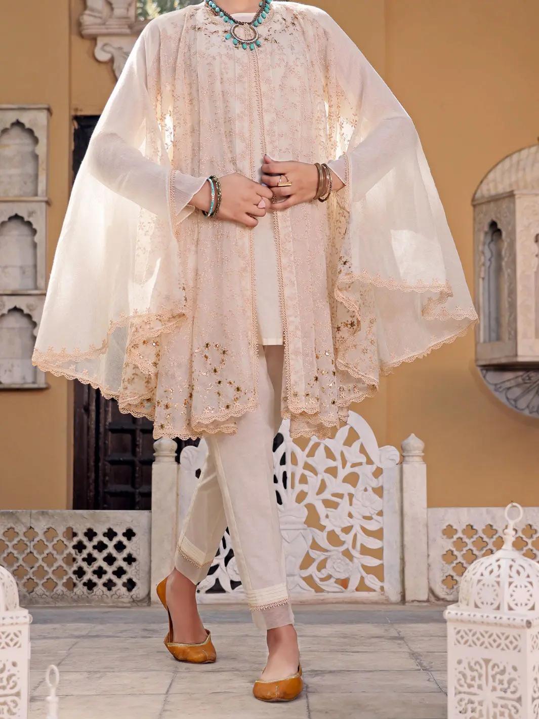 Off White Khaddi 2Pc Stitched - Alp-2Ps-1077/S 1