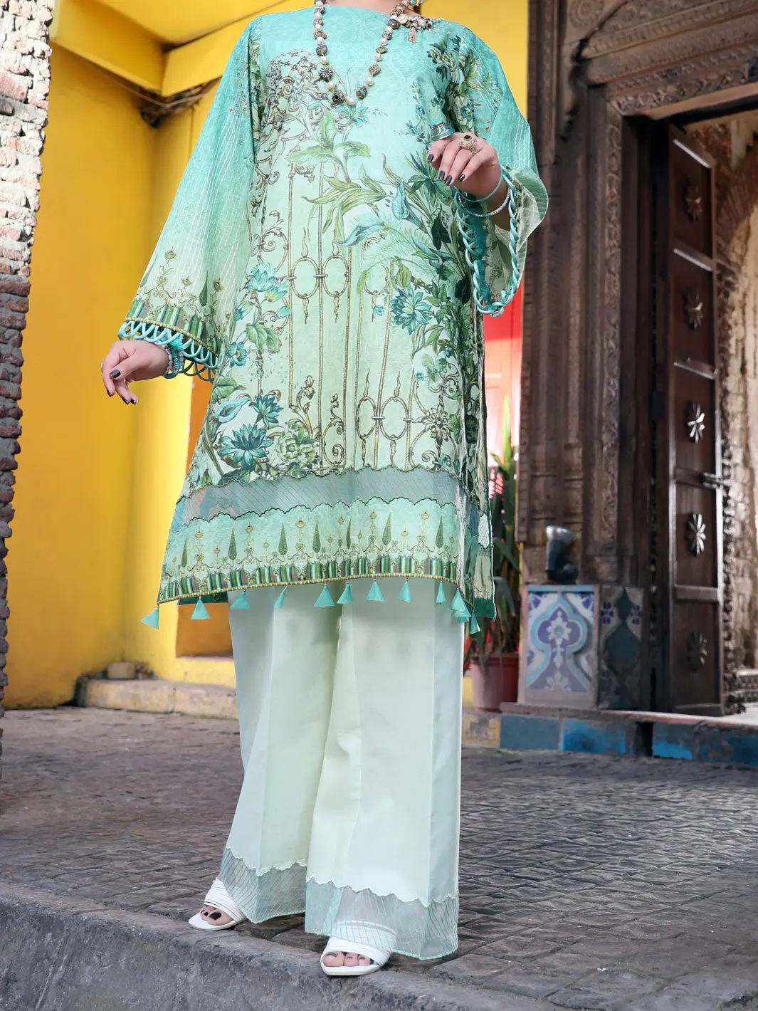 Sea Green Lawn 2Pc Unstitched - Alp-2Ps-1102 1