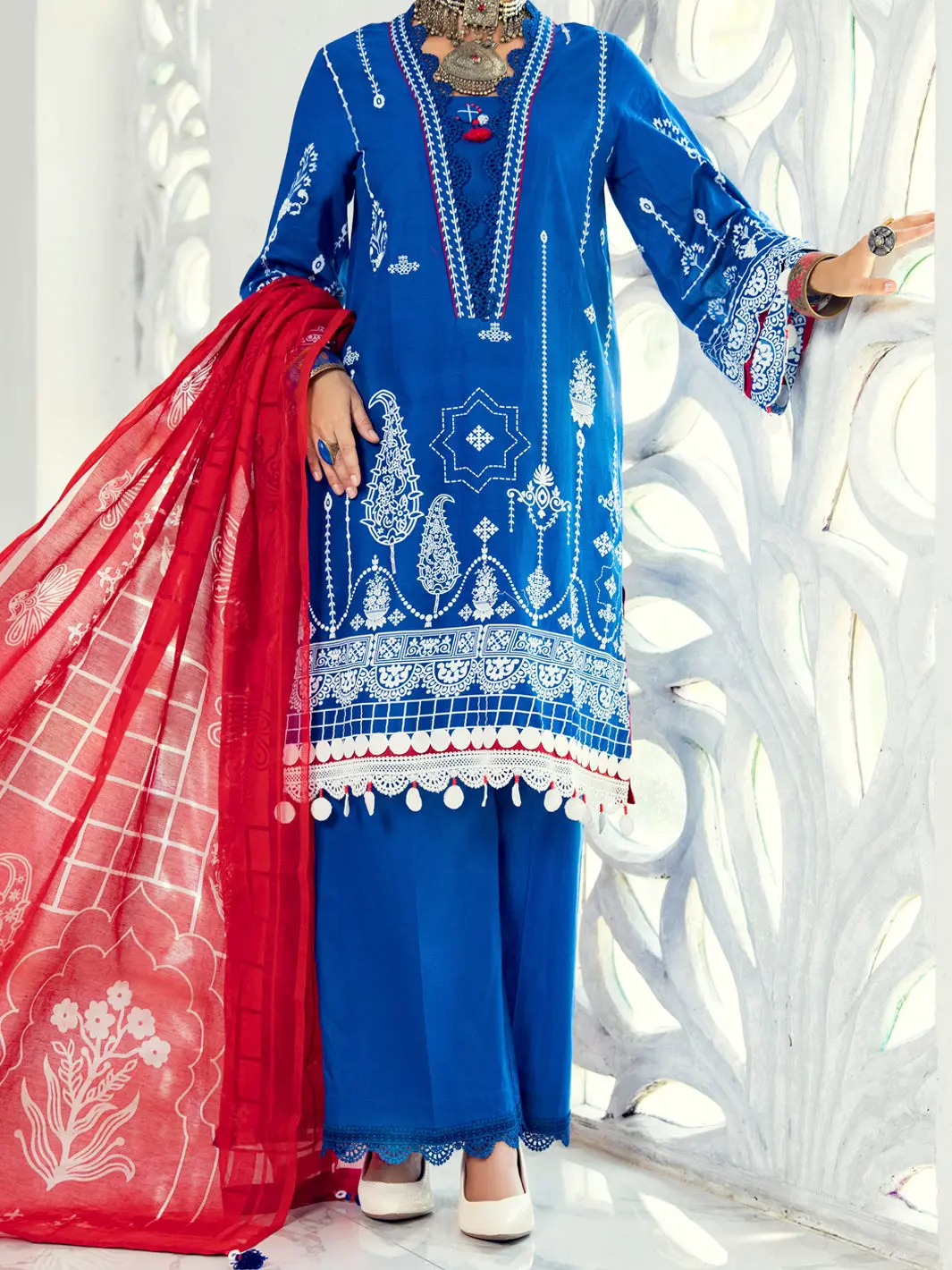 Blue Lawn 3Pc Unstitched - Alp-3Ps-1307 1