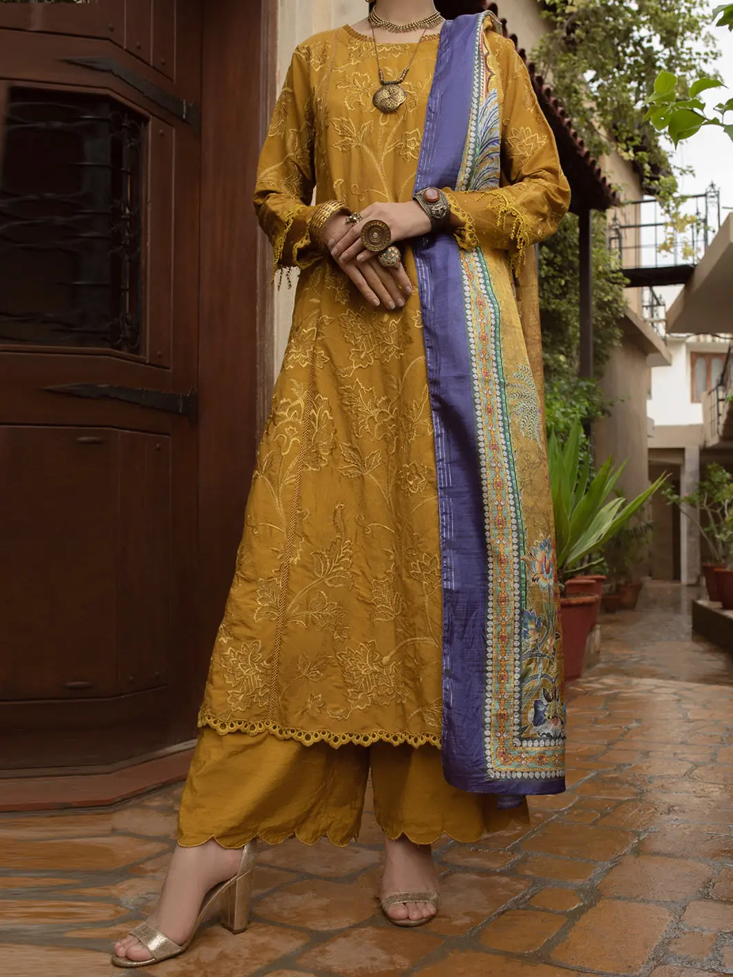 Lime Green 3Pc Unstitched - Alp-3Ps-1399 1