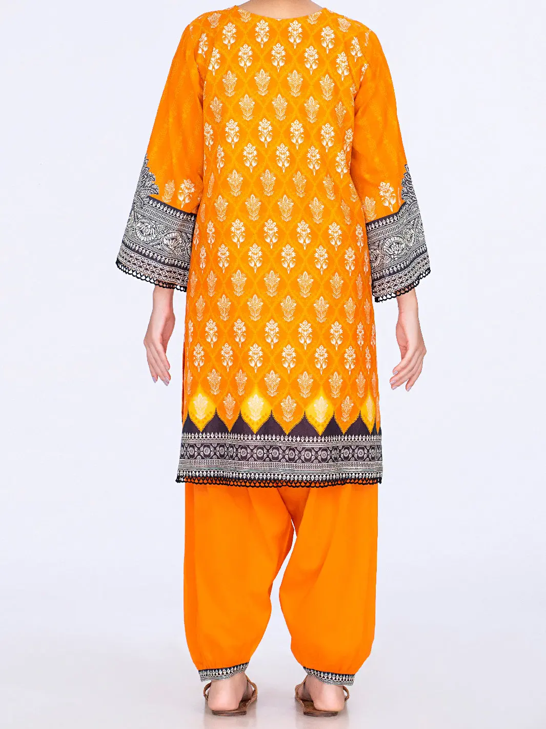 Orange Lawn 2Pc Unstitched - Alp-2Ps-1468 2