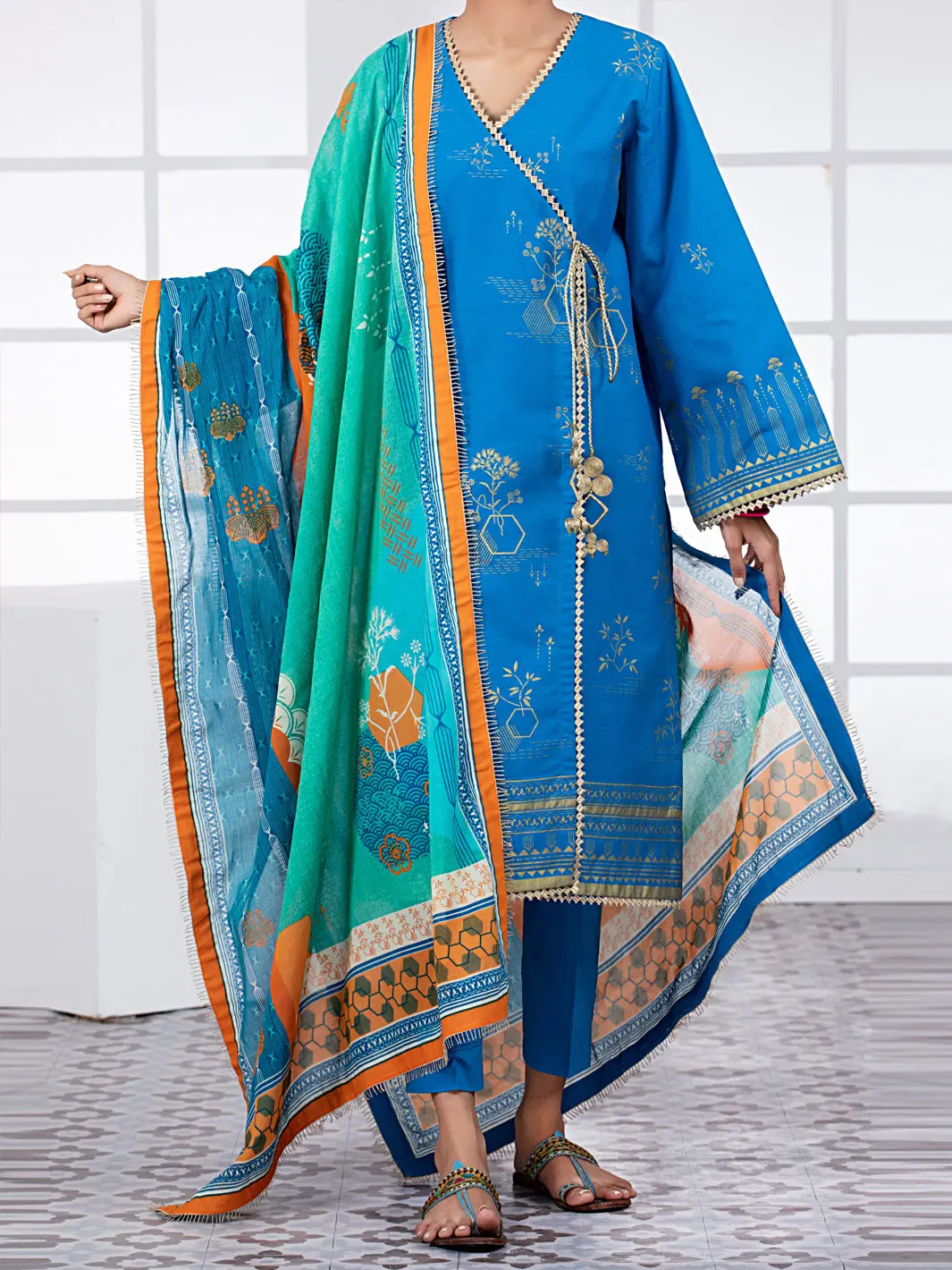 Blue Lawn 3Pc Unstitched - Alp-3Ps-1491 1