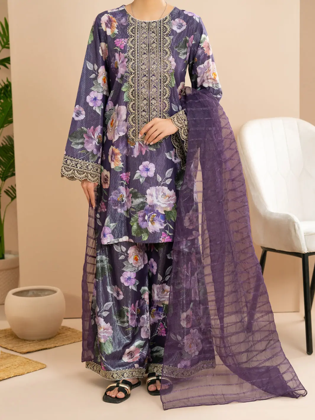 Purple Stitched 3Pc - Alp-3Ps-2172 1