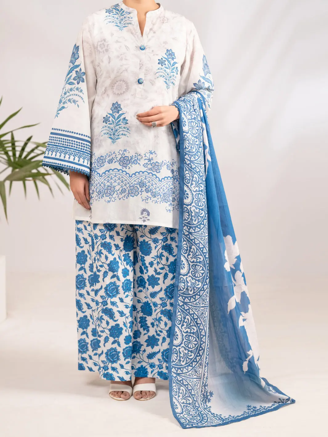 Blue Lawn 3Pc Stitched - Alp-3Ps-2287 1