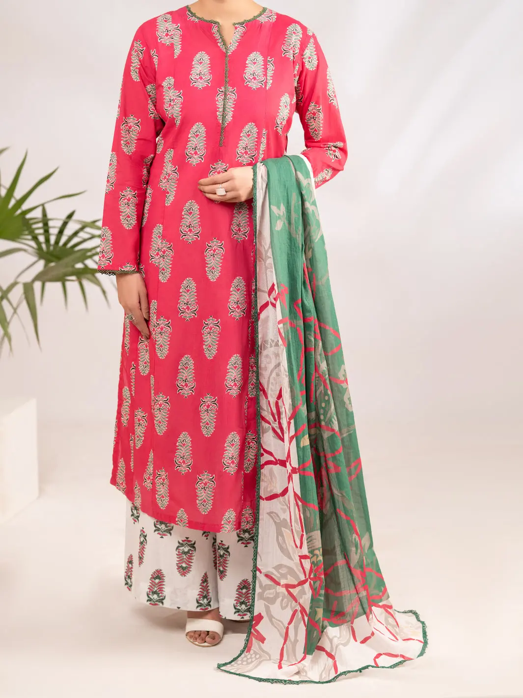 Pink Lawn 3Pc Stitched - Alp-3Ps-2292 1