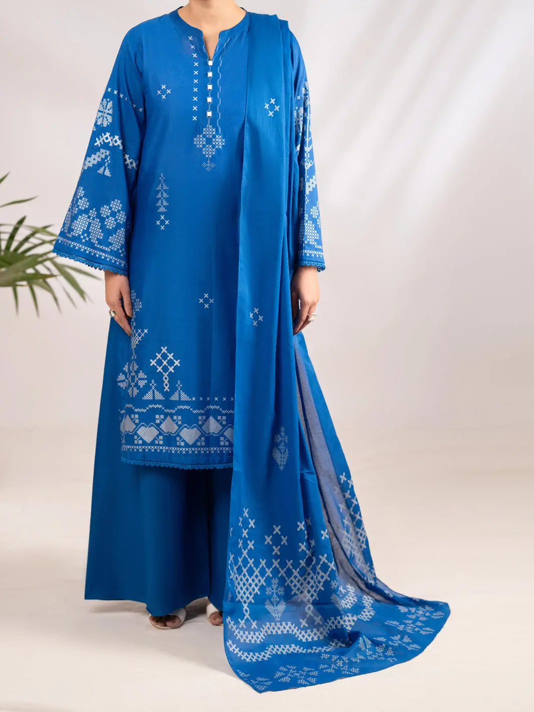 Blue Lawn 3Pc Stitched - Alp-3Ps-2293 1