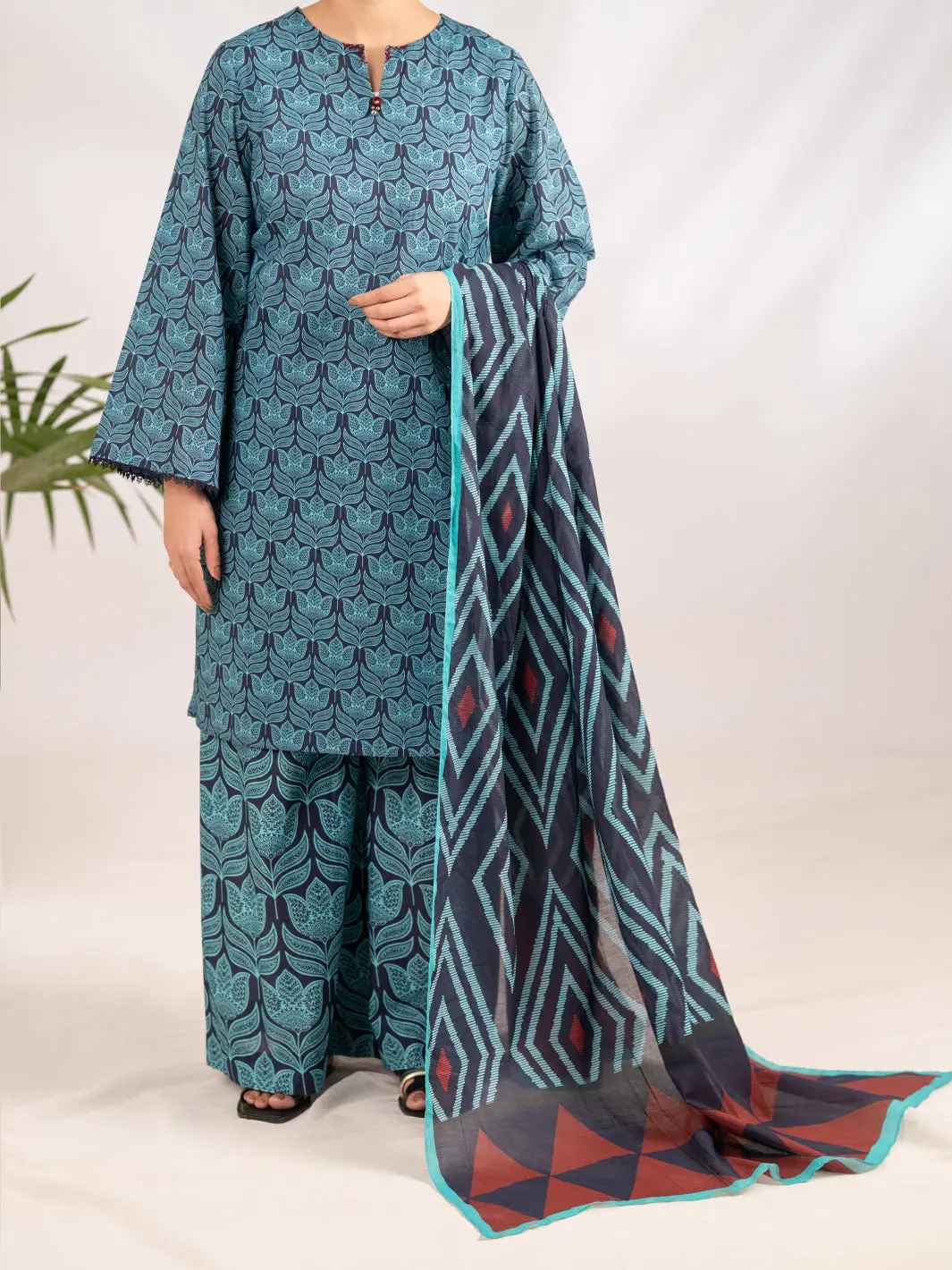 Blue Lawn 3Pc Stitched - Alp-3Ps-2318 1