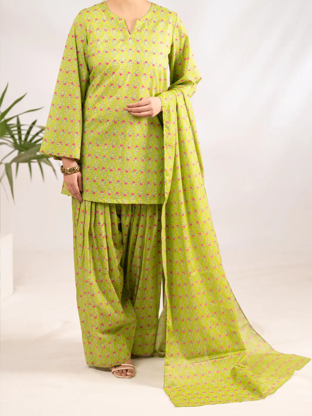Green Lawn 3Pc Stitched - Alp-3Ps-2297 1