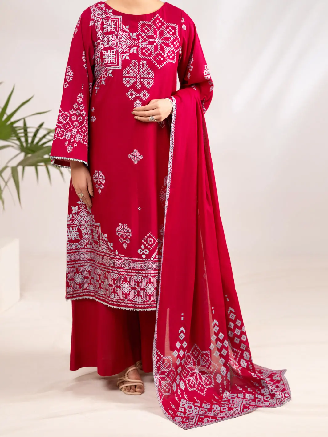 Fuchsia Lawn 3Pc Stitched - Alp-3Ps-2295 1