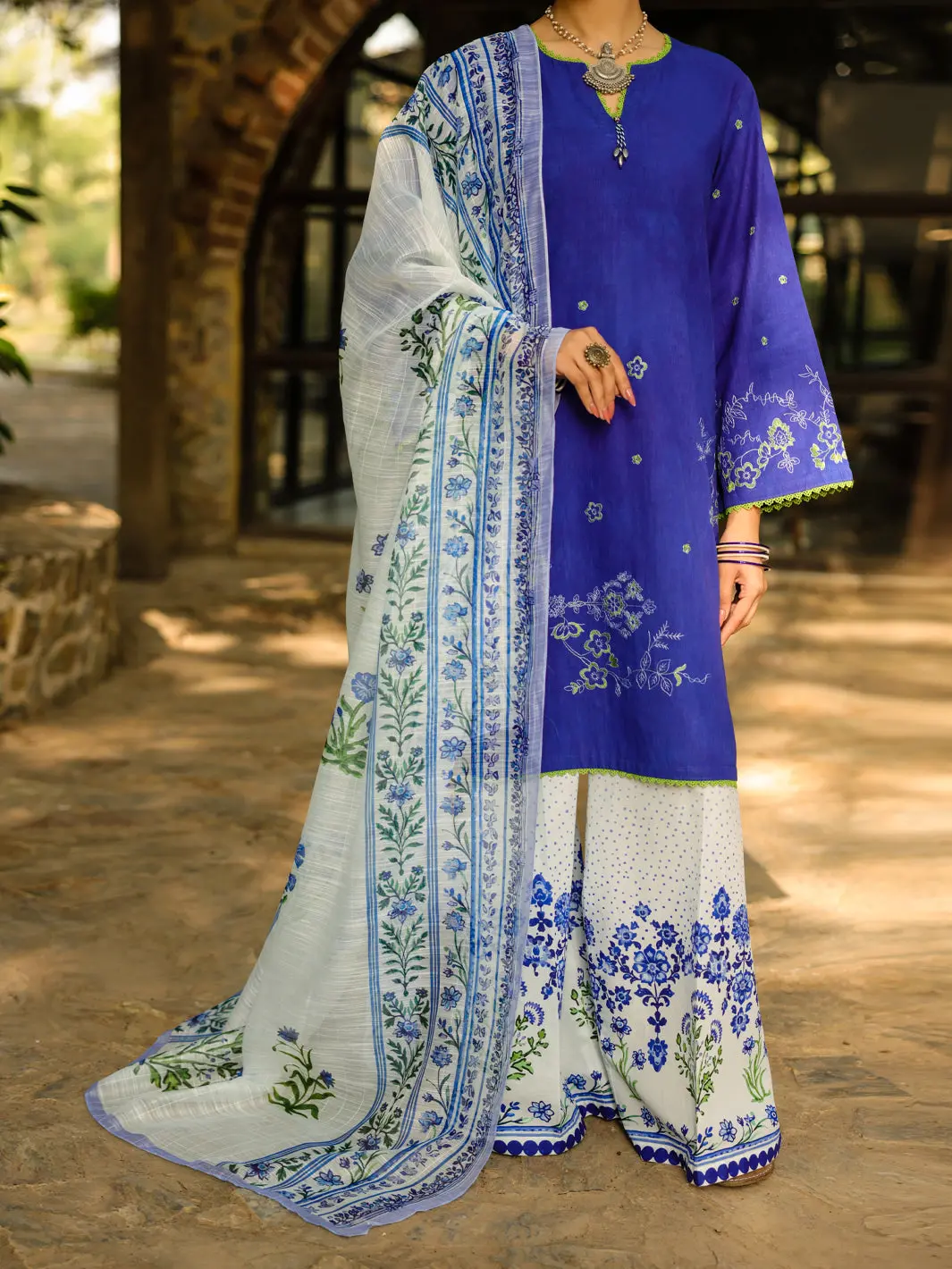 Blue Lawn 3Pc Unstitched - Alp-3Ps-2308 1